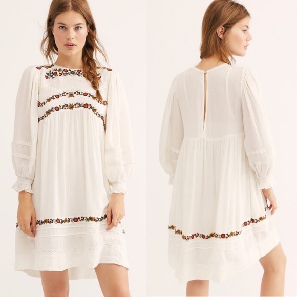 Free People Dresses & Skirts - NWT Free People Pasadena Mini Dress in Ivory
